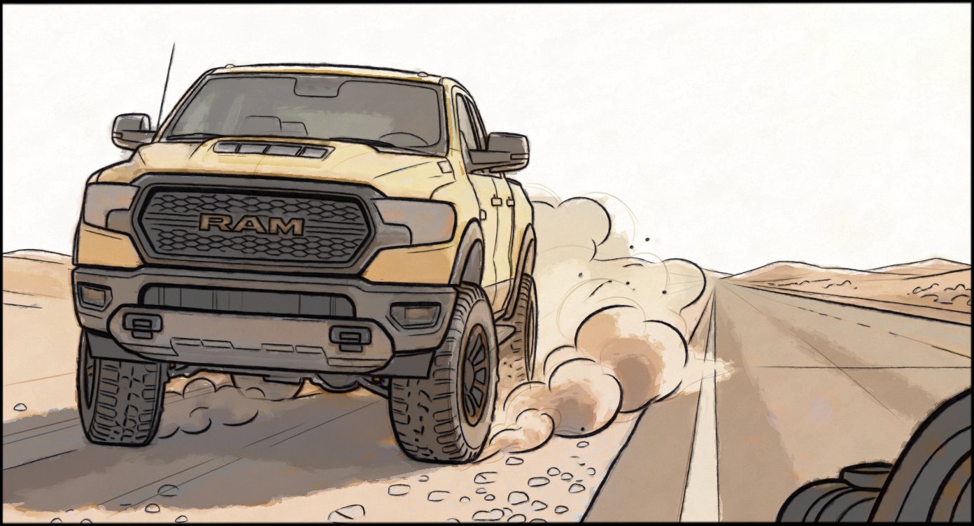 Automotive - Stunt Driving - storyboard frame 4 by Dakota Warren
